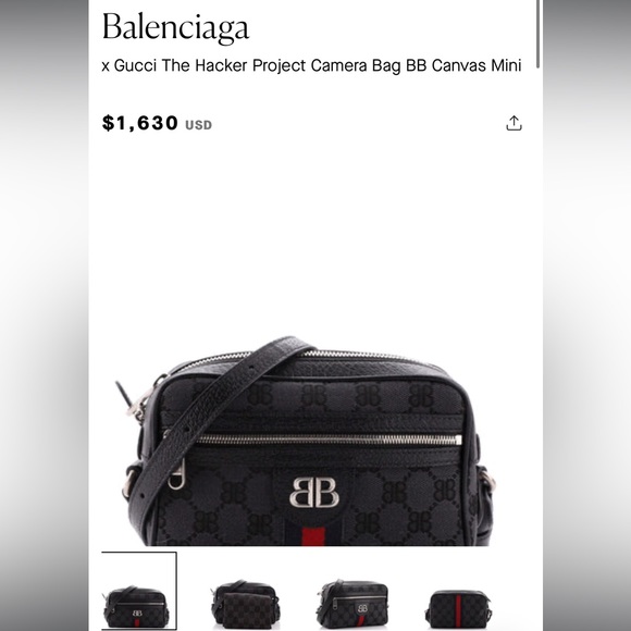 AUTHENTIC - Balenciaga Hacker Camera Bag - Picture 4 of 5